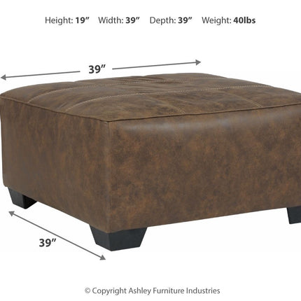 Abalone - Chocolate - Oversized Accent Ottoman Ashley Furniture 