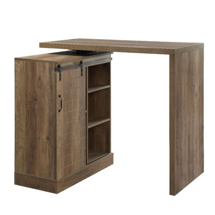 Quillon - Bar Table - Rustic Oak Finish ACME 