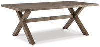 Beach Front - Beige - RECT Dining Table w/Umb OPT - Tony's Home Furnishings