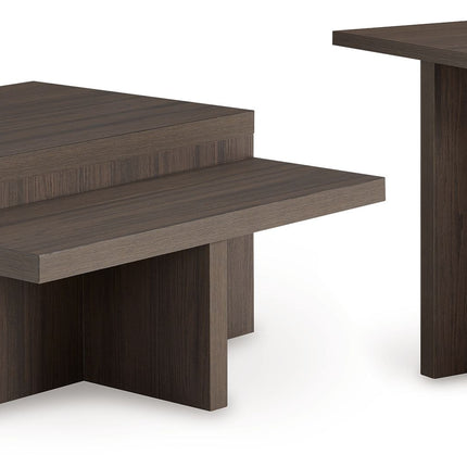 Zendex - Brown - Occasional Table Set (Set of 2) Signature Design by Ashley® 