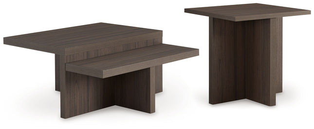 Zendex - Brown - Occasional Table Set (Set of 2) Signature Design by Ashley® 