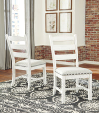 Thumbnail for Valebeck - Beige / White - Dining Uph Side Chair (Set of 2) - Tony's Home Furnishings