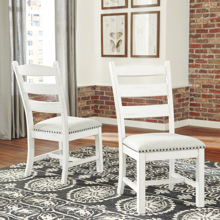 Valebeck - Beige / White - Dining Uph Side Chair (Set of 2) Signature Design by Ashley® 