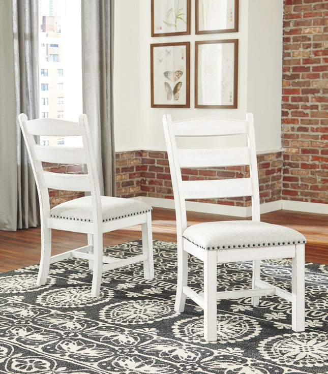 Valebeck - Beige / White - Dining Uph Side Chair (Set of 2) Signature Design by Ashley® 