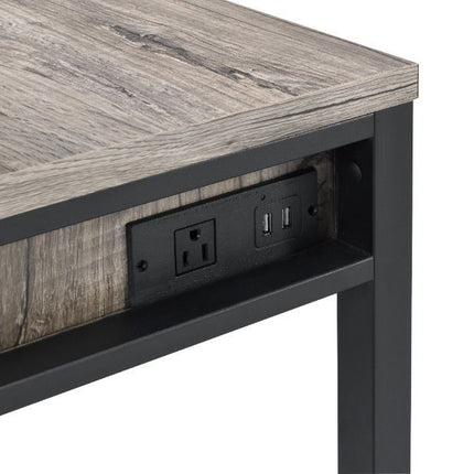 Disho - Desk - Light Weathered Oak & Black Finish ACME 