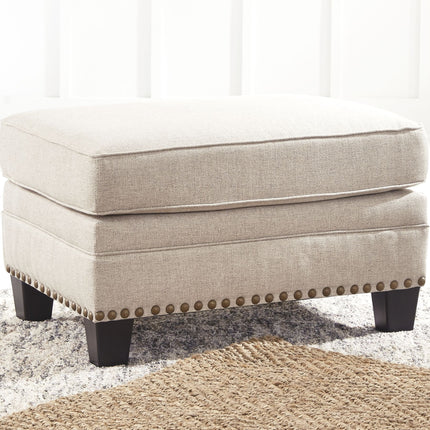 Claredon - Linen - Ottoman Ashley Furniture 