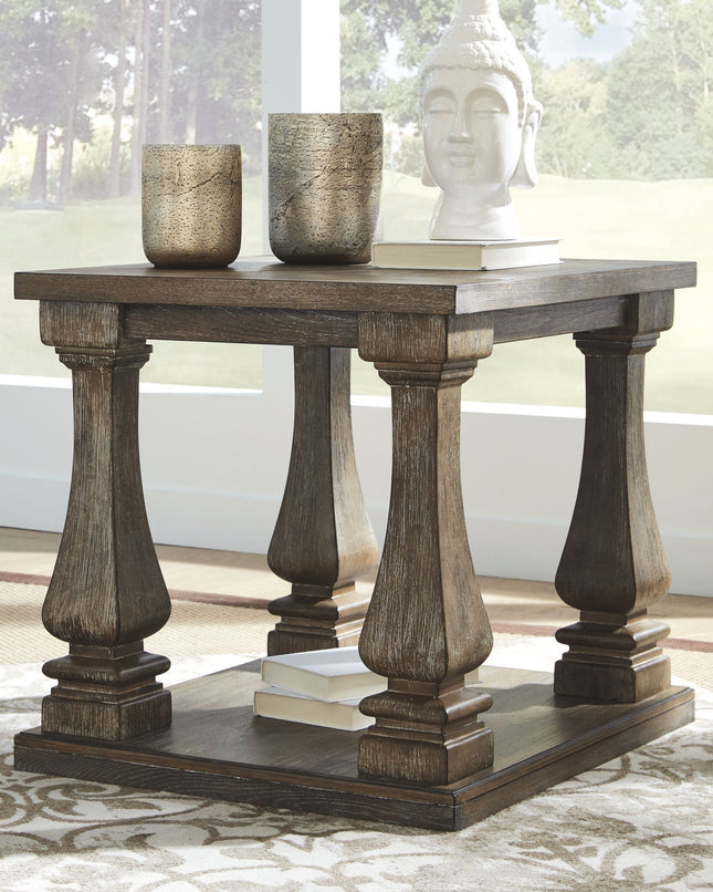 Johnelle - Gray - Rectangular End Table Ashley Furniture 