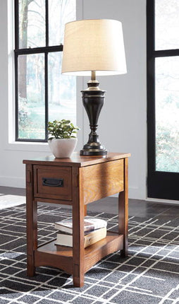 Breegin - Brown - Chair Side End Table - 1 Drawer Signature Design by Ashley® 