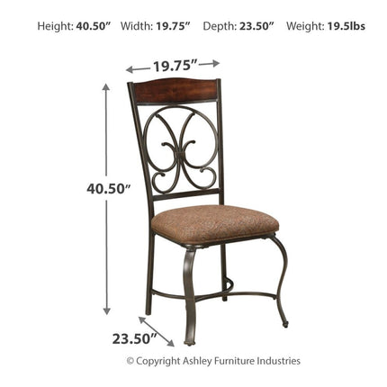 Glambrey - Brown - Dining Uph Side Chair (Set of 4) Signature Design by Ashley® 