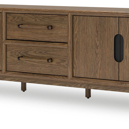 Roanhowe - Brown - Extra Large TV Stand Signature Design by Ashley® 