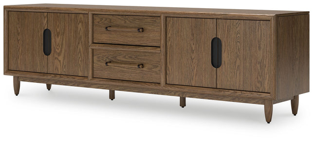 Roanhowe - Brown - Extra Large TV Stand Signature Design by Ashley® 