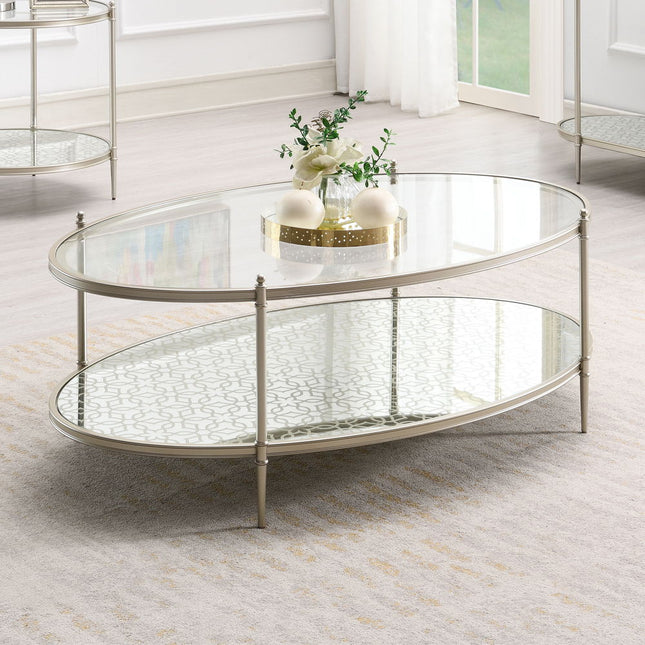 Zaba - Coffee Table - Pearl Silver - Tony's Home Furnishings