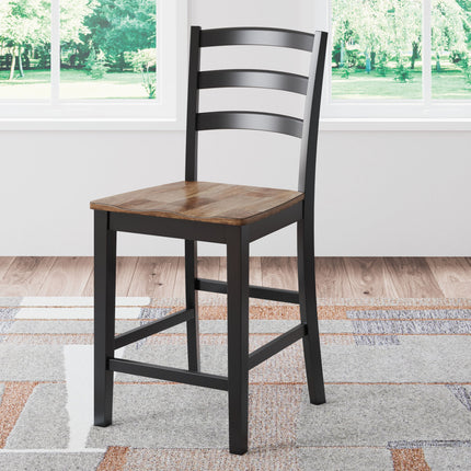 Wildenauer - Brown / Black - Barstool (Set of 2) Signature Design by Ashley® 