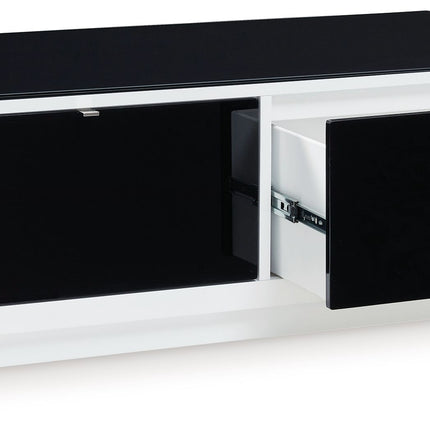 Gardoni - White / Black - Rectangular Cocktail Table Signature Design by Ashley® 