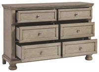 Thumbnail for Lettner - Light Gray - Dresser - 6-drawers - Tony's Home Furnishings