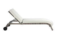 Salena - Patio Lounge Chair - Beige Fabric & Gray Finish - 13
