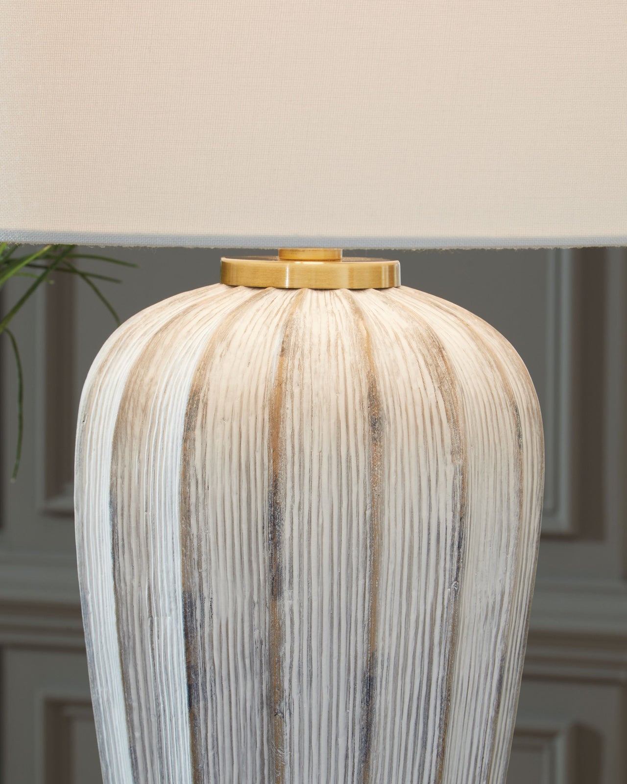 Lanwell - Antique Gray - Poly Table Lamp