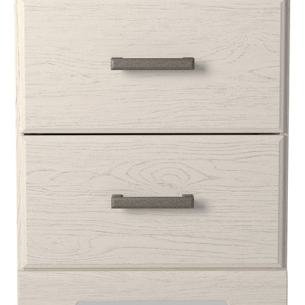 Stelsie - White - Two Drawer Night Stand Ashley Furniture 