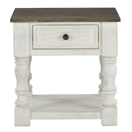 Havalance - White / Gray - Square End Table Signature Design by Ashley® 