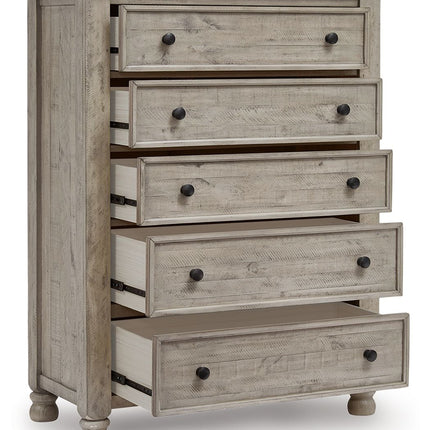 Harrastone - Gray - Five Drawer Chest Millennium® by Ashley 