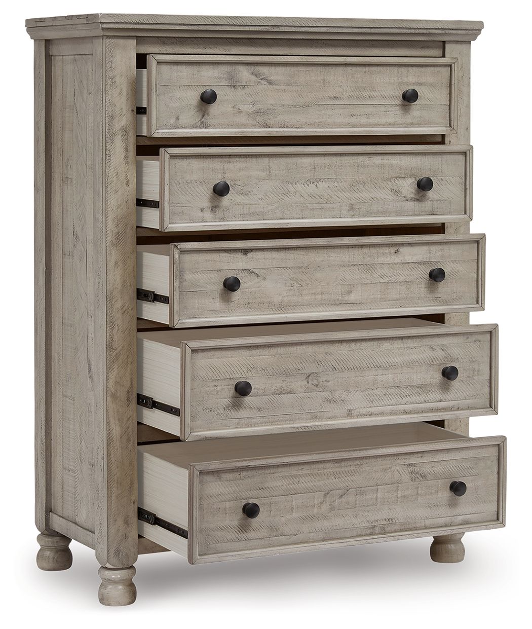 Harrastone - Gray - Five Drawer Chest Millennium® by Ashley 