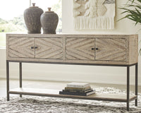 Thumbnail for Roanley - Distressed White - Console Sofa Table - Tony's Home Furnishings