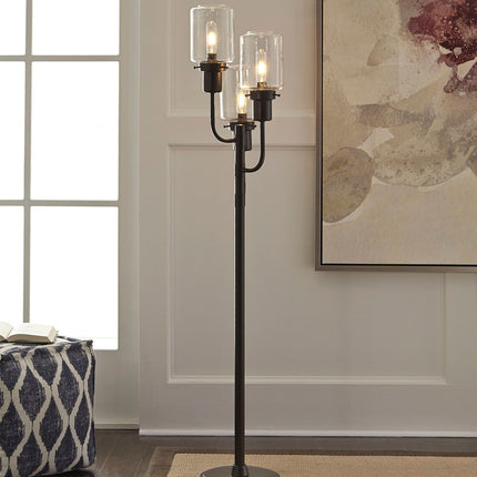 Jaak - Bronze Finish - Metal Floor Lamp Ashley Furniture 