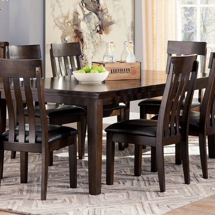 Haddigan - Dark Brown - Rectangular Dining Room Extension Table Ashley Furniture 