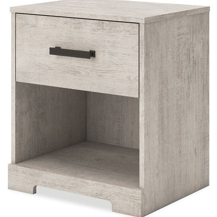 Shawburn - Whitewash - One Drawer Night Stand Signature Design by Ashley® 