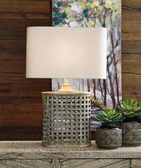 Thumbnail for Deondra - Gray - Metal Table Lamp