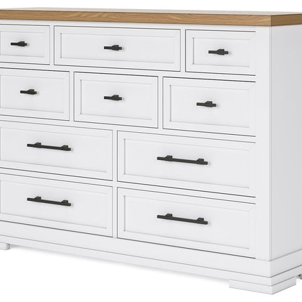 Ashbryn - White / Natural - Dresser Benchcraft® 