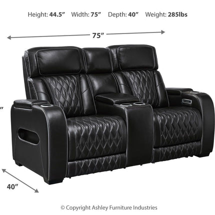 Boyington - Power Reclining Loveseat With Console/Adj Hdrst Signature Design by Ashley® 