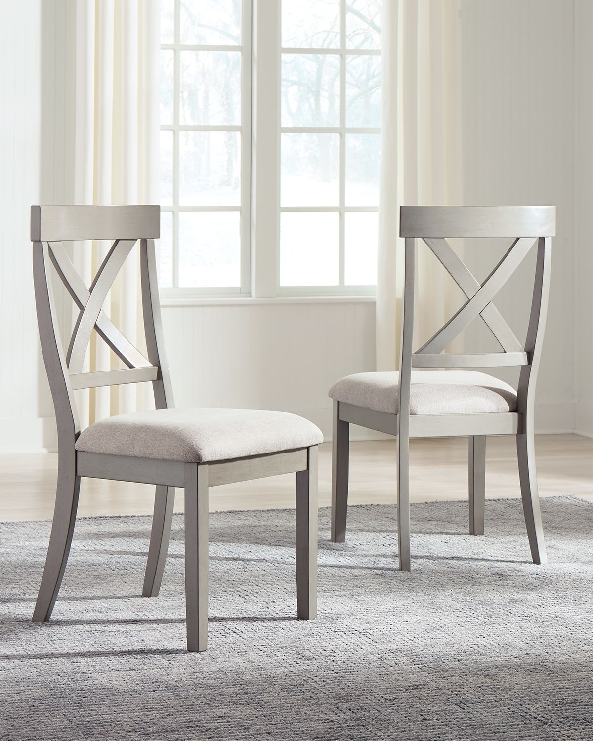 Parellen - Gray - Dining Uph Side Chair (Set of 2) - Tony's Home Furnishings