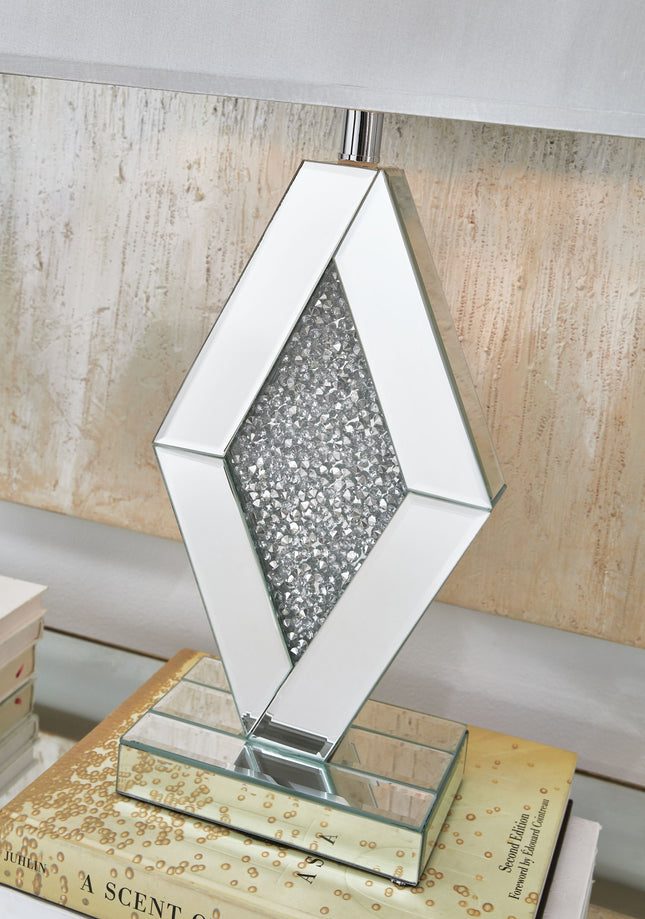 Prunella - Silver Finish - Mirror Table Lamp Ashley Furniture 