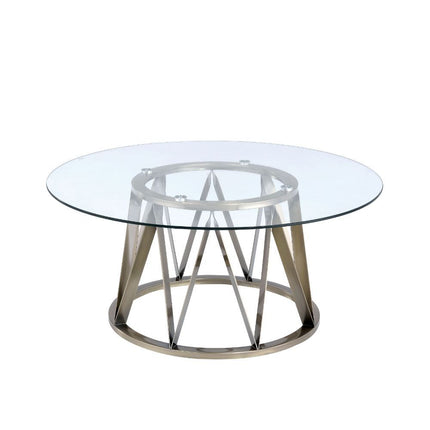 Perjan - Coffee Table - Antique Brass & Clear Glass ACME 