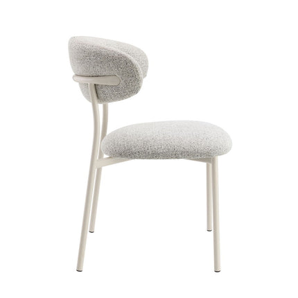 Kalam - Side Chair (Set of 2) - Gray Fabric & Beige Finish ACME 