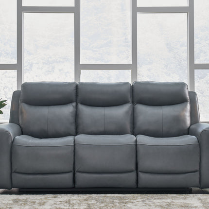 Mindanao - Steel - 2 Pc. - Power Reclining Sofa, Power Reclining Loveseat With Console Signature Design by Ashley® 