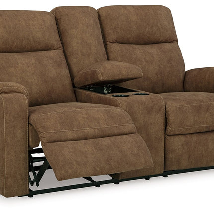 Edenwold - Brindle - Dbl Reclining Loveseat With Console Signature Design by Ashley® 