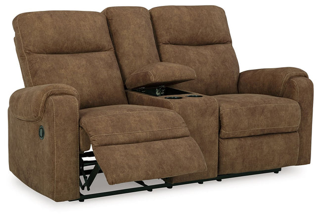 Edenwold - Brindle - Dbl Reclining Loveseat With Console Signature Design by Ashley® 