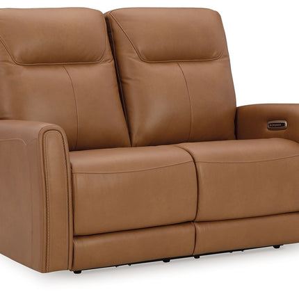 Tryanny - Butterscotch - Power Reclining Loveseat/ Adj Headrest Signature Design by Ashley® 