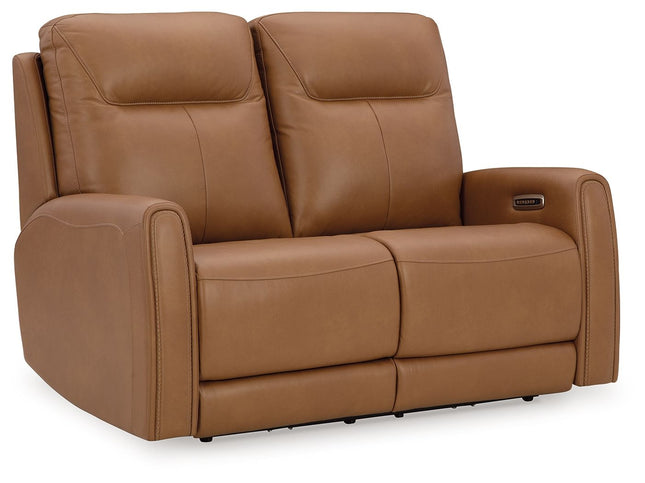 Tryanny - Butterscotch - Power Reclining Loveseat/ Adj Headrest Signature Design by Ashley® 