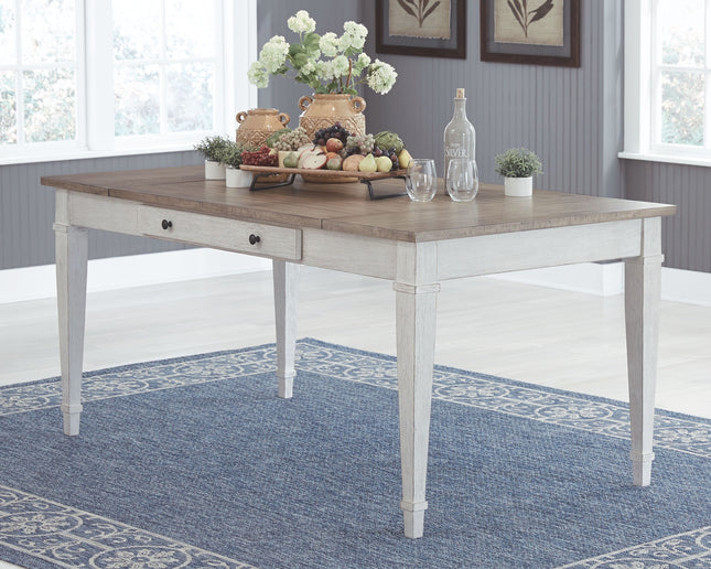 Skempton - White - Rect Drm Table W/Storage Signature Design by Ashley® 