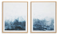 Thumbnail for Holport - Blue / White - Wall Art Set (Set of 2)