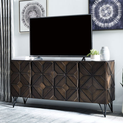 Chasinfield - Dark Brown - Extra Large TV Stand Ashley Furniture 