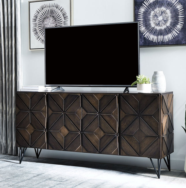 Chasinfield - Dark Brown - Extra Large TV Stand Ashley Furniture 