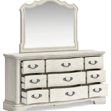 Arlendyne - Antique White - Dresser And Mirror Signature Design by Ashley® 