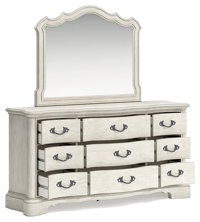 Arlendyne - Antique White - Dresser And Mirror Signature Design by Ashley® 