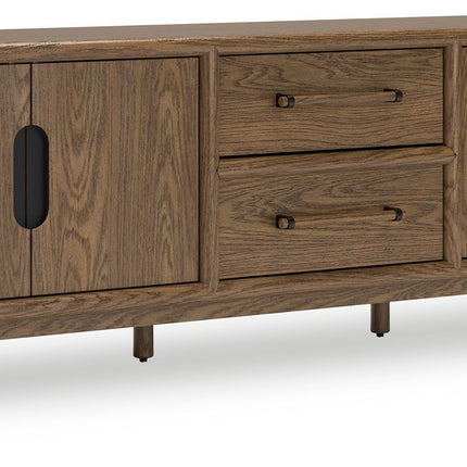 Roanhowe - Brown - Extra Large TV Stand Signature Design by Ashley® 