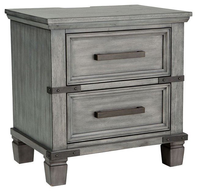 Russelyn - Gray - Two Drawer Night Stand Signature Design by Ashley® 