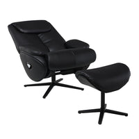Labonita - Motion Accent Chair With Swivel & Ottoman - Black ACME 